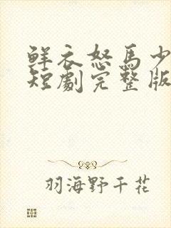 鲜衣怒马少年郎短剧完整版