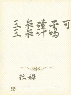 玉米碴子可以打玉米汁吗