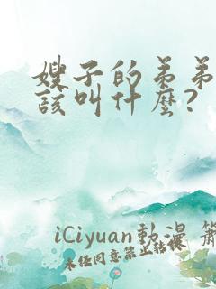 嫂子的弟弟我应该叫什么?