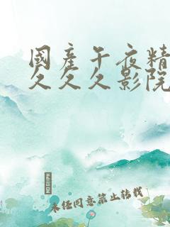 国产午夜精品久久久久影院