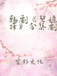 韩剧《儿媳的抉择》分集剧情介绍