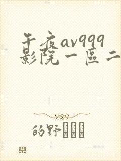 午夜av999影院一区二区
