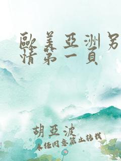 欧美亚洲另类激情第一页