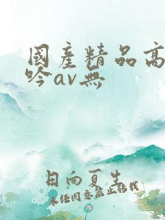 国产精品高潮呻吟av无