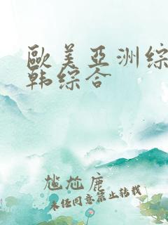 欧美亚洲综合日韩综合