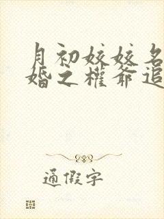 月初姣姣名门暖婚之权爷追妻攻略