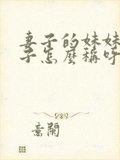 妻子的妹妹的儿子怎么称呼