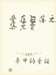 爱在日落之前全集免费