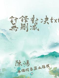 针锋对决txt无删减