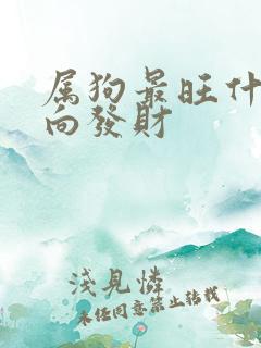 属狗最旺什么方向发财
