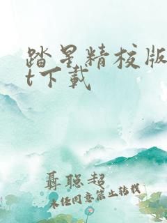 踏星精校版txt下载