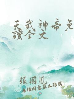 天武神帝免费阅读全文