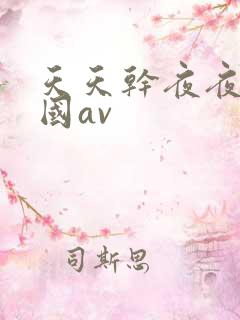 天天干夜夜操岛国av