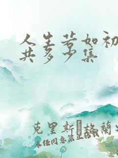 人生若如初见一共多少集