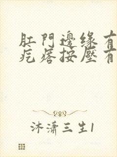 肛门边缘有个硬疙瘩按压有痛感