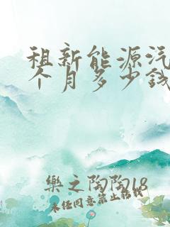 租新能源汽车一个月多少钱