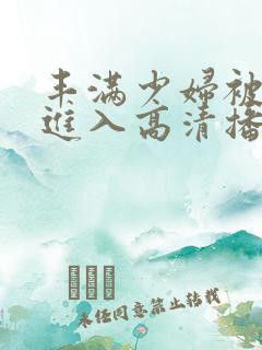 丰满少妇被猛烈进入高清播放