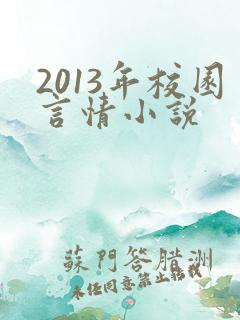 2013年校园言情小说
