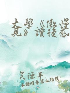 大学《傲慢与偏见》读后感2000字