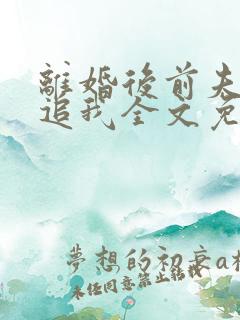 离婚后前夫总是追我全文免费阅读