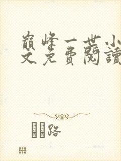巅峰一世小说全文免费阅读