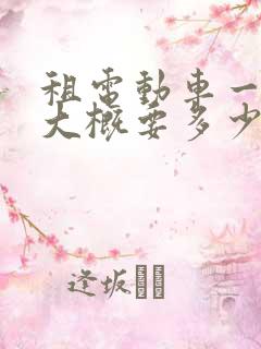 租电动车一个月大概要多少钱