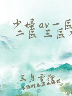 少妇 av一区 二区 三区不卡