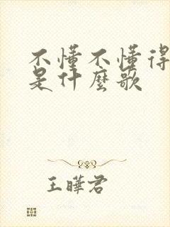 不懂不懂得爱我是什么歌