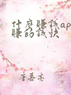 什么赚钱app赚的钱快