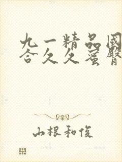 九一精品国产综合久久蜜臀