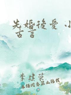 先婚后爱 小说 古言