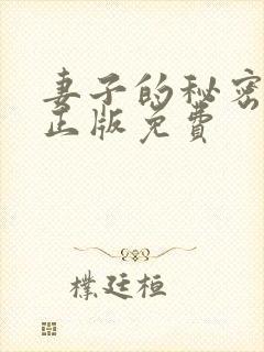 妻子的秘密小说正版免费