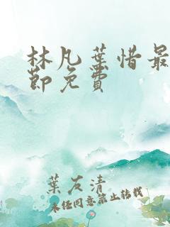 林凡叶惜最新章节免费