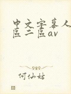 中文字幕人妻一区二区av