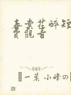 春棠花醉短剧免费观看