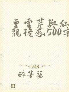 曹雪芹与红楼梦观后感500字