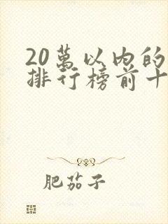 20万以内的车排行榜前十名