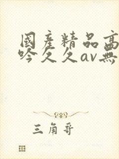 国产精品高潮呻吟久久av无