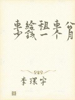 车给租车公司多少钱一个月