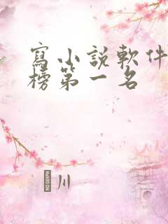 写小说软件排行榜第一名