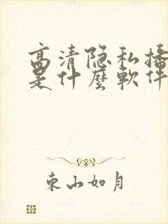 高清隐私播放器是什么软件