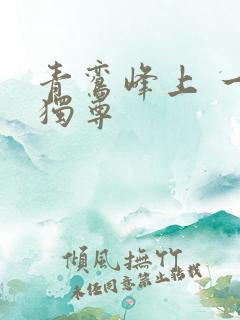 青鸾峰上 一剑独尊
