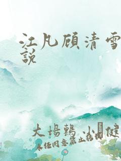 江凡顾清雪的小说