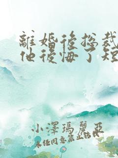 离婚后总裁老婆他后悔了短剧在线观看