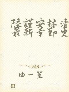 陆谨安林清小说最新章节更新时间