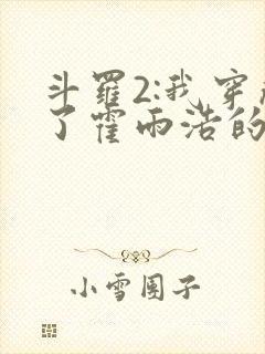 斗罗2:我穿成了霍雨浩的亲妹妹