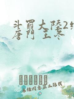 斗罗大陆2绝世唐门 王冬