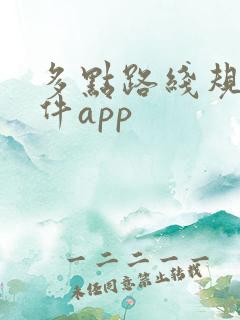 多点路线规划软件app