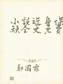 小说近身保镖叶秋全文免费听