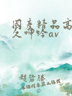 国产精品高潮久久呻吟av